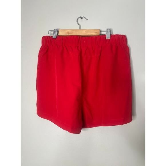 Halara Red Shorts Womens Large Drawstring 3" Pockets Athletic Active Running - Picture 3 of 7